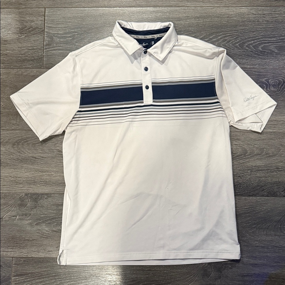 Walter Hagen White and Navy Men's Polo